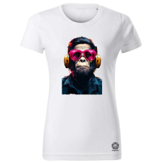 Magnolion Laza csimpánz v4 női póló - 19 szín, XS-2XL