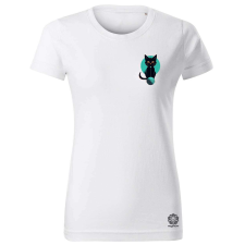 Magnolion Macsek és gombolyag zseb női póló - 19 szín, XS-2XL női póló