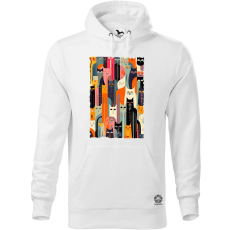Magnolion Macska kollázs v5 férfi pulóver - 19 szín, S-5XL