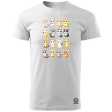 Magnolion Macska kollázs v8 férfi póló - 19 szín, S-3XL