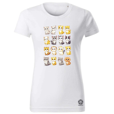 Magnolion Macska kollázs v8 női póló - 19 szín, XS-2XL női póló