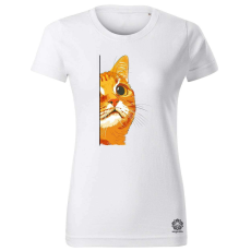Magnolion Macska kukucskál v2 női póló - 19 szín, XS-2XL