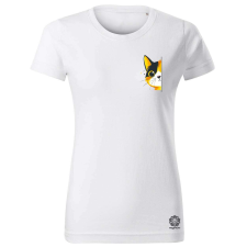 Magnolion Macska kukucskál zseb v3 női póló - 19 szín, XS-2XL női póló
