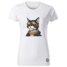Magnolion Menő cica v2 női póló - 19 szín, XS-2XL