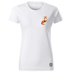 Magnolion Minimál róka zseb v2 női póló - 19 szín, XS-2XL