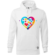 Magnolion Minimál szív v4 férfi pulóver - 19 szín, S-5XL