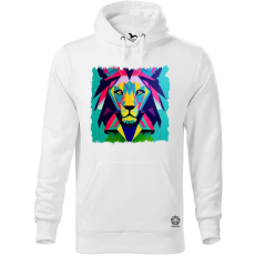 Magnolion Minimalista durva tintával készült oroszlánmaszk v2 férfi pulóver - 19 szín, S-5XL