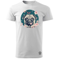 Magnolion Mopsz és pillangó v2 férfi póló - 19 szín, S-3XL férfi póló