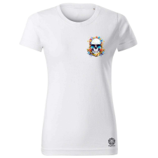 Magnolion Napszemcsis koponya zseb női póló - 19 szín, XS-2XL női póló