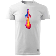 Magnolion neon rakéta kilövés v1 férfi póló - 19 szín, S-3XL