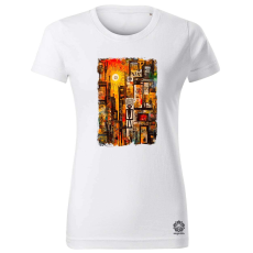 Magnolion NYC naplemente Basquiat graffiti v1 női póló - 19 szín, XS-2XL