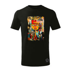 Magnolion NYC naplemente Basquiat graffiti v2 gyerek póló - 11 szín, 4-12 éves