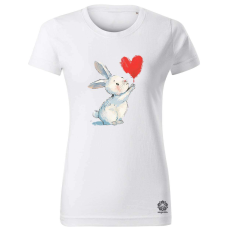 Magnolion Nyuszi szíves lufival v1 női póló - 19 szín, XS-2XL