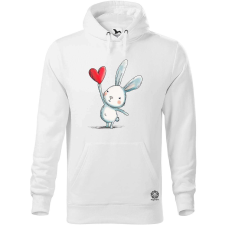 Magnolion Nyuszi szíves lufival v2 férfi pulóver - 19 szín, S-5XL férfi pulóver, kardigán