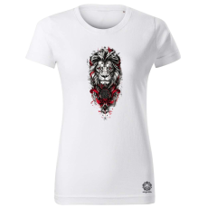 Magnolion Oroszlán tetoválás v14 női póló - 19 szín, XS-2XL