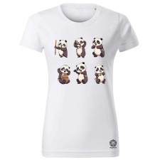 Magnolion Panda kollázs v2 női póló - 19 szín, XS-2XL női póló