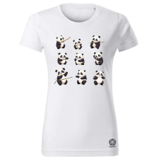 Magnolion Panda kollázs v3 női póló - 19 szín, XS-2XL női póló