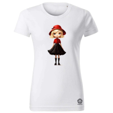 Magnolion Piros sapkás lány női póló - 19 szín, XS-2XL női póló