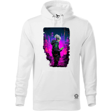Magnolion Pixelart cyberpunk hacker v4 férfi pulóver - 19 szín, S-5XL