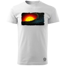 Magnolion Pointillizmus Naplemente férfi póló - 19 szín, S-3XL