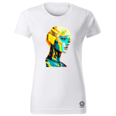 Magnolion Pop art cyberpunk portré v13 női póló - 19 szín, XS-2XL