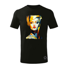Magnolion Pop art cyberpunk portré v1 gyerek póló - 11 szín, 4-12 éves