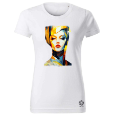 Magnolion Pop art cyberpunk portré v1 női póló - 19 szín, XS-2XL női póló