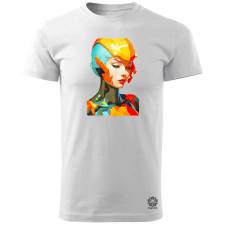 Magnolion Pop art cyberpunk portré v5 férfi póló - 19 szín, S-3XL férfi póló