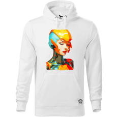 Magnolion Pop art cyberpunk portré v5 férfi pulóver - 19 szín, S-5XL