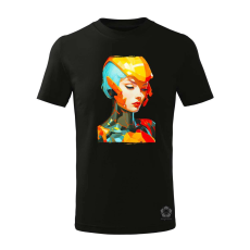 Magnolion Pop art cyberpunk portré v5 gyerek póló - 11 szín, 4-12 éves