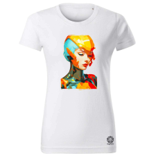 Magnolion Pop art cyberpunk portré v5 női póló - 19 szín, XS-2XL női póló