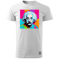 Magnolion Pop art Einstein v12 férfi póló - 19 szín, S-3XL