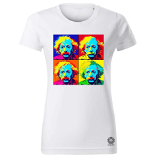 Magnolion Pop art Einstein v4 női póló - 19 szín, XS-2XL