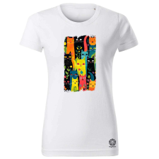 Magnolion Pop art graffiti macska v3 női póló - 19 szín, XS-2XL női póló