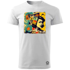 Magnolion Pop art kollázs v3 férfi póló - 19 szín, S-3XL férfi póló