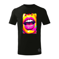 Magnolion Pop art száj v1 gyerek póló - 11 szín, 4-12 éves gyerek póló