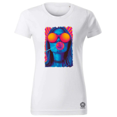 Magnolion Popart macskanő v6 női póló - 19 szín, XS-2XL