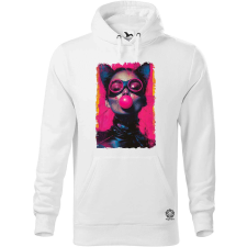 Magnolion Popart macskanő v7 férfi pulóver - 19 szín, S-5XL férfi pulóver, kardigán