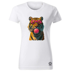 Magnolion Popart tigris v1 női póló - 19 szín, XS-2XL