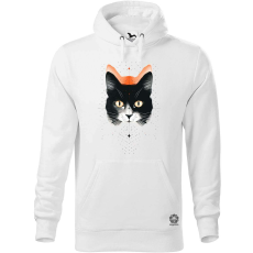Magnolion Pozitív alakzat negatív tér macska v4 férfi pulóver - 19 szín, S-5XL