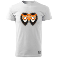 Magnolion Pozitív alakzat negatív tér oroszlán v5 férfi póló - 19 szín, S-3XL