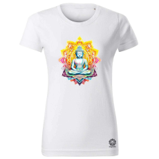 Magnolion Pszichedelikus Buddha v3 női póló - 19 szín, XS-2XL