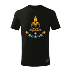 Magnolion Pszichedelikus Buddha v4 gyerek póló - 11 szín, 4-12 éves