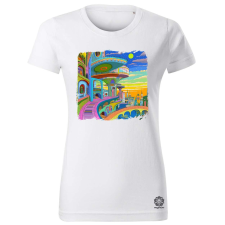 Magnolion Pszichedelikus épületek v2 női póló - 19 szín, XS-2XL női póló