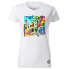Magnolion Pszichedelikus épületek v8 női póló - 19 szín, XS-2XL