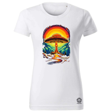 Magnolion Pszichedelikus gomba UFO v2 női póló - 19 szín, XS-2XL
