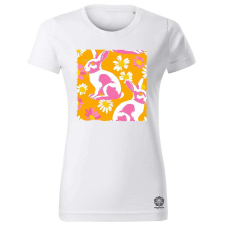 Magnolion Pszichedelikus nyuszi v19 női póló - 19 szín, XS-2XL női póló