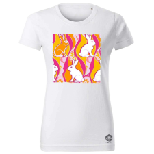Magnolion Pszichedelikus nyuszi v20 női póló - 19 szín, XS-2XL női póló