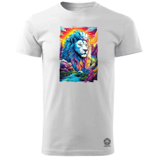 Magnolion Pszichedelikus oroszlán v1 férfi póló - 19 szín, S-3XL férfi póló