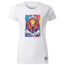Magnolion Pszichedelikus oroszlán v8 női póló - 19 szín, XS-2XL női póló